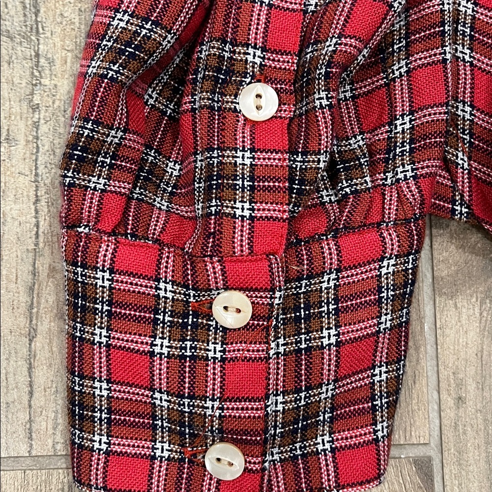 Faherty Pullover Half-Button Up Shirt Red Black P… - image 4